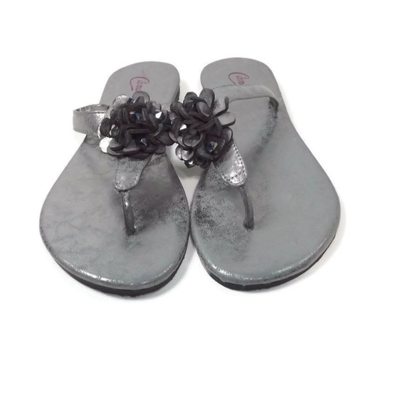 CANDIES womens slides mules size XL 11 Gray/Silver - Picture 6 of 8